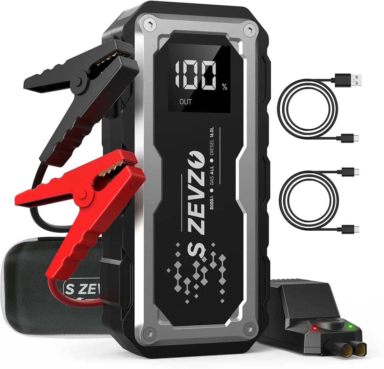 S ZEVZO® ET5000 Car Battery Jump Starter 8000A