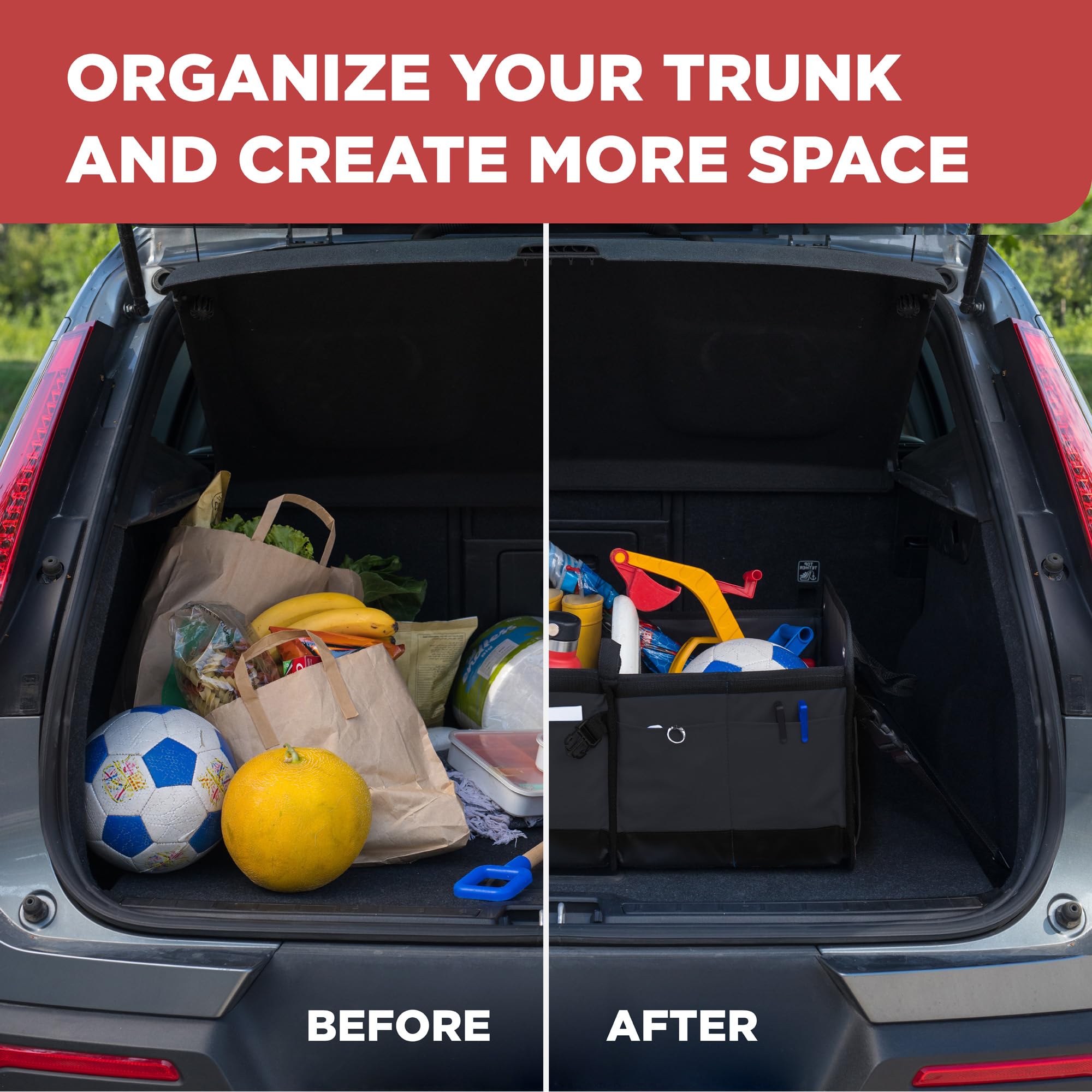 TrunkCratePro® Premium Car Trunk Organizer - Large, Black