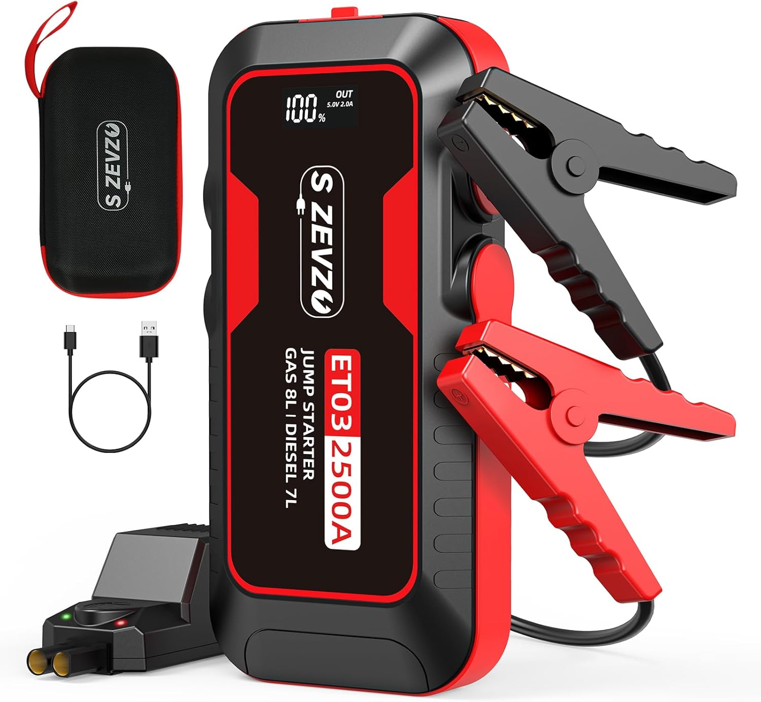 S ZEVZO ET03 - 2500A Jump Starter